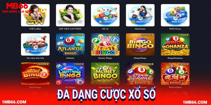 Các game cá cược lô đề và xổ số tại MB66